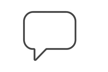 Fototapeta premium Flat vector illustration of a speech bubble on a plain background for communication and dialogue representation
