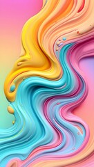Fototapeta premium Colorful Fluid Abstract Background with Gradient Waves