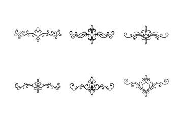 Set of floral design element