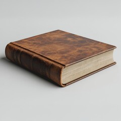 Obraz premium Closed Old Book with Textured Brown Cover