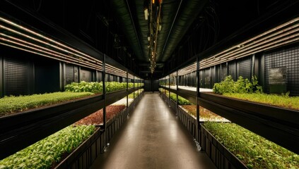 Indoor Vertical Farming: Growing Greens Under LED Lights in a Controlled Environment for Sustainable Food Production