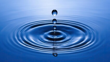 Water droplet impacting surface, creating concentric ripples (1)