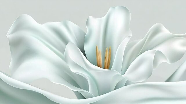 Elegant light mint green flower