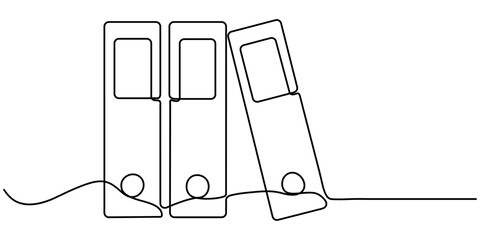 office file continuous one line drawing , Regulation Line Icon, Regulation Related Line Icon set. Outline Symbol Icons, Continuous one line drawing of file document. One line drawing illustration. 