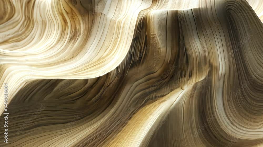 Poster mesmerizing fluid art: organic curves and textured patterns in motion