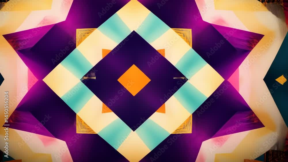 Poster vibrant kaleidoscope patterns shifting in colorful abstract motion