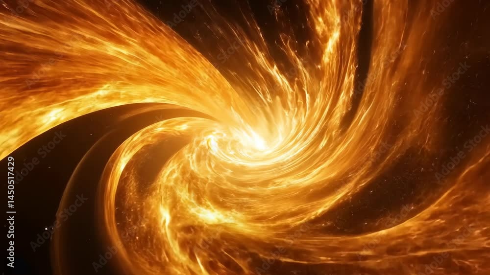 Poster dynamic cosmic vortex: fiery spiral motion in deep space