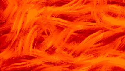 Obraz premium Panoramic abstract orange background with brushstroke textures, ideal as a backdrop or wallpaper