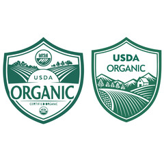 USDA Organic, Certification stamp, Label Logo ,symbol Badges label ,vector icon
