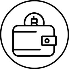 Wallet icon single vector illustration 