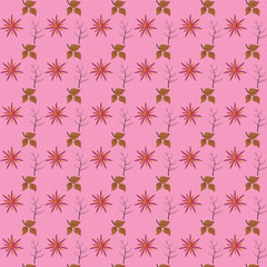 Trendy seamless chamomile, daisies ditsy pattern. Fabric design with simple flowers. Vector cute flower pattern for fabric, wallpaper or wrap paper.