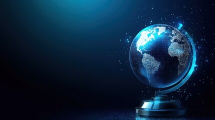 Fototapeta premium Digital globe network map