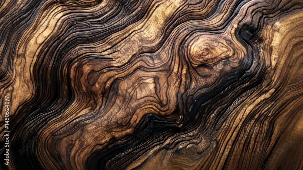 Poster dynamic flow of colorful abstract wood texture illustrating natural patterns