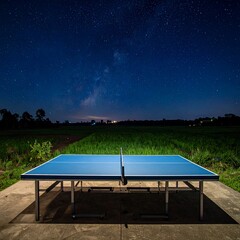 tennis court in the night