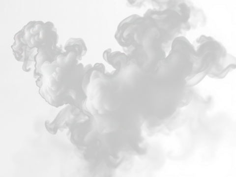 smoke on white background