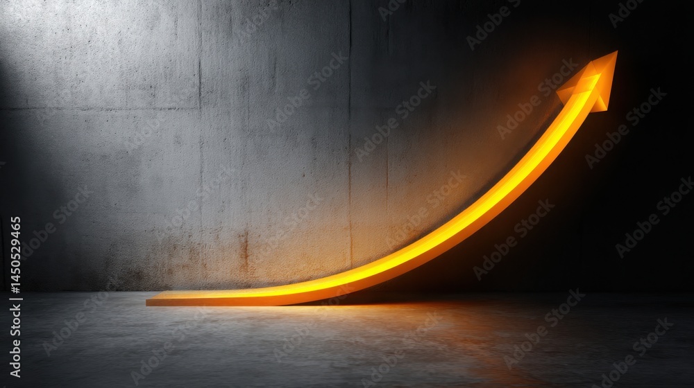 Poster curved orange light illuminating a space with a soft glow representing a journey towards self-worth 