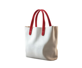 Stylish tote bag display modern product fashion design isolated on transparent background
