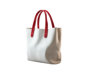 Stylish tote bag display modern product fashion design isolated on transparent background