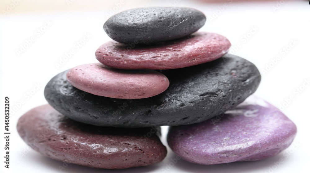 Poster a carefully arranged stack of rocks displaying balance and stability symbolizing rested ideas and cr