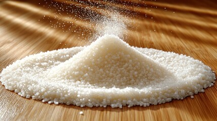 Sugar pouring, wooden background, food, texture, kitchen