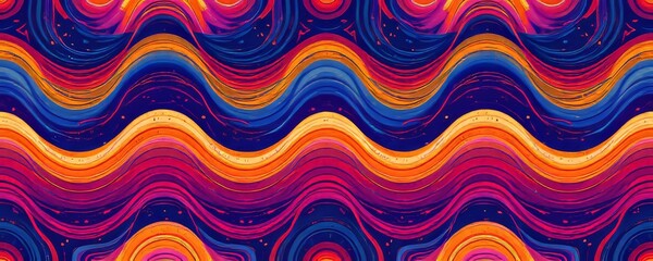 Colorful Abstract Wavy Pattern