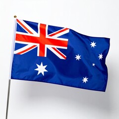 Australian Flag Waving in the Wind – National Symbol of Australia AI Image