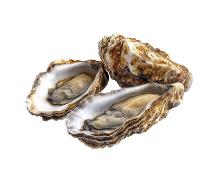 Harvesting fresh oysters in coastal waters culinary delight marine environment isolated on transparent background
