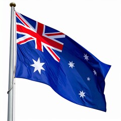 Australian Flag Waving in the Wind – National Symbol of Australia AI Image