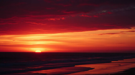 Fototapeta premium Tranquil Sunset Over the Ocean