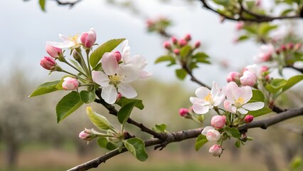 blooming apple tree