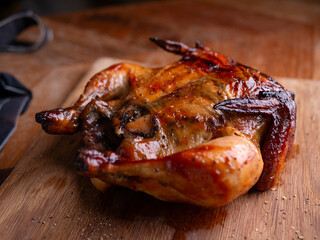 Juicy Rotisserie Chicken Ready to Serve.