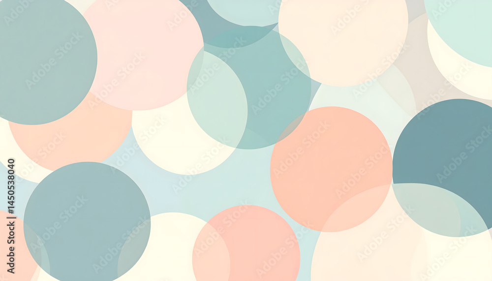 Poster an array of softly colored overlapping circles creates a calming and visually appealing abstract bac