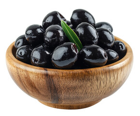 Delicious black olives gourmet kitchen food natural light view isolated on transparent background