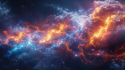 Technology design art concept abstract contemporary modern colorful gradient background, AI Generative.