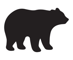 Abstract Bear Silhouette Line Art Vector