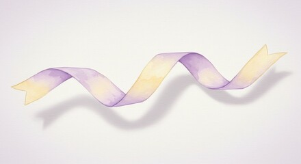 Delicate ribbon illustration with soft light and folds