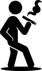 Man Smoking Cigarette Silhouette