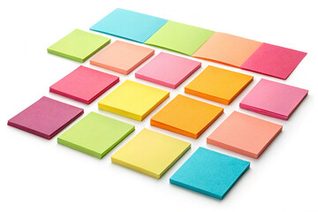 Fototapeta premium Colorful sticky notes isolated on white
