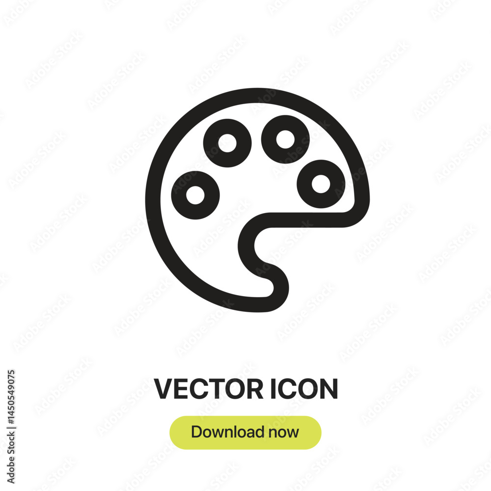 Poster paint icon vector. linear-style sign for mobile concept and web design. paint symbol illustration. p