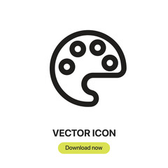 Paint icon vector. Linear-style sign for mobile concept and web design. Paint symbol illustration. Pixel vector graphics - Vector.