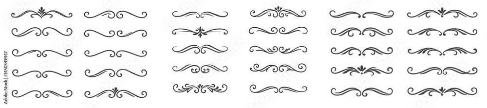 Poster Set of elegant line style web icons for decorative elements and user interface enhancements in digital design projects
