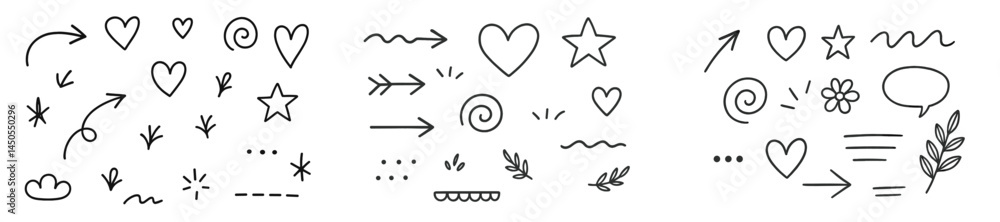 Poster Set of web icons featuring line style elements for various design purposes and applications in digital projects