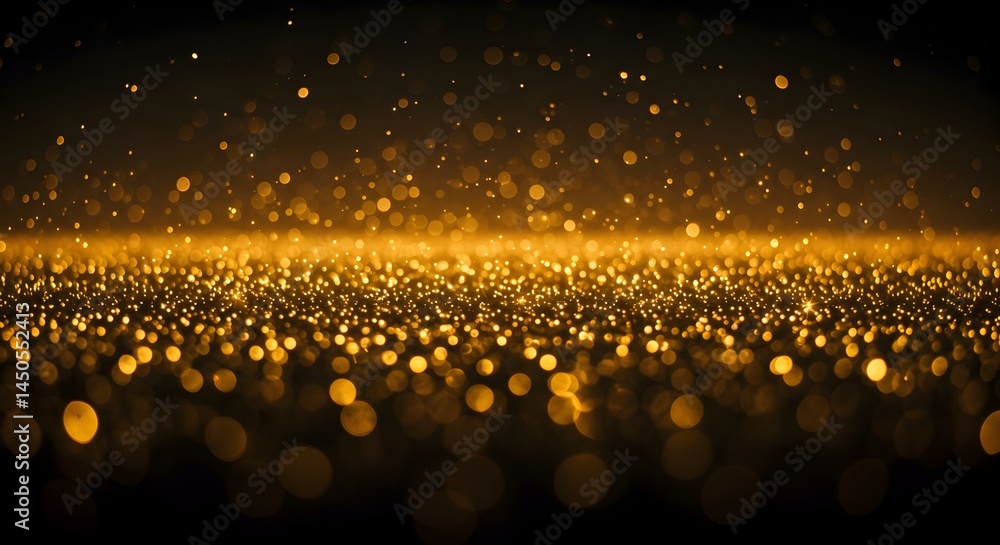 Poster Mesmerizing Golden Glitter Sparkling Background Texture for Design Projects