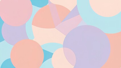 Abstract Pastel Color Background with Overlapping Circles