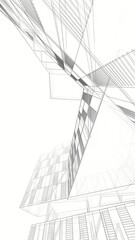 Fototapeta premium abstract architecture building 3d rendering