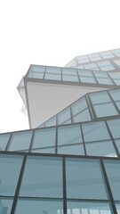 abstract architecture building 3d rendering