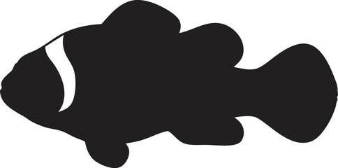 Clownfish Silhouette PNG & EPS | Marine Fish Vector Graphic