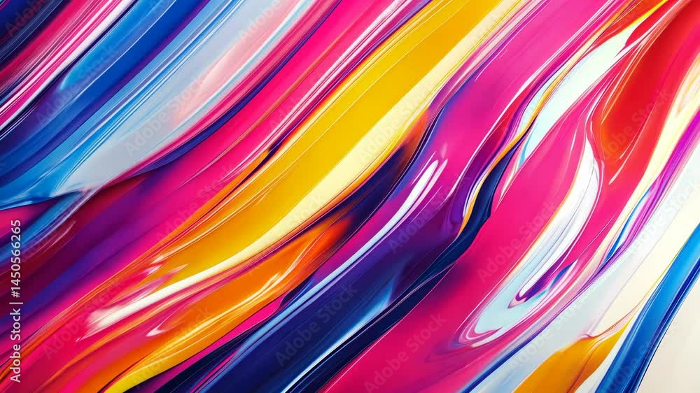 Poster vibrant abstract paint flow with dynamic colorful swirls and smooth movement