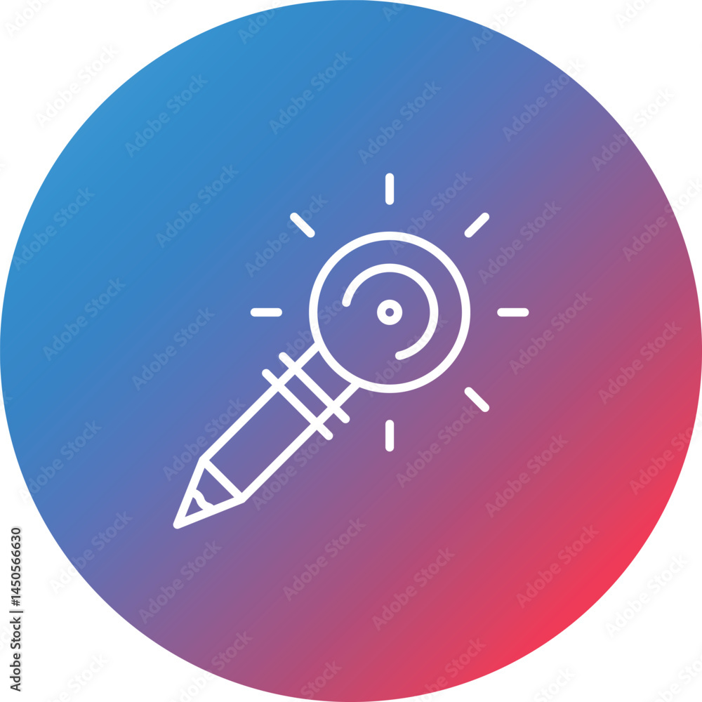Poster design idea line gradient circle background icon