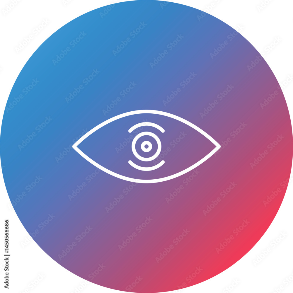 Aufkleber Visualization Line Gradient Circle Background Icon
